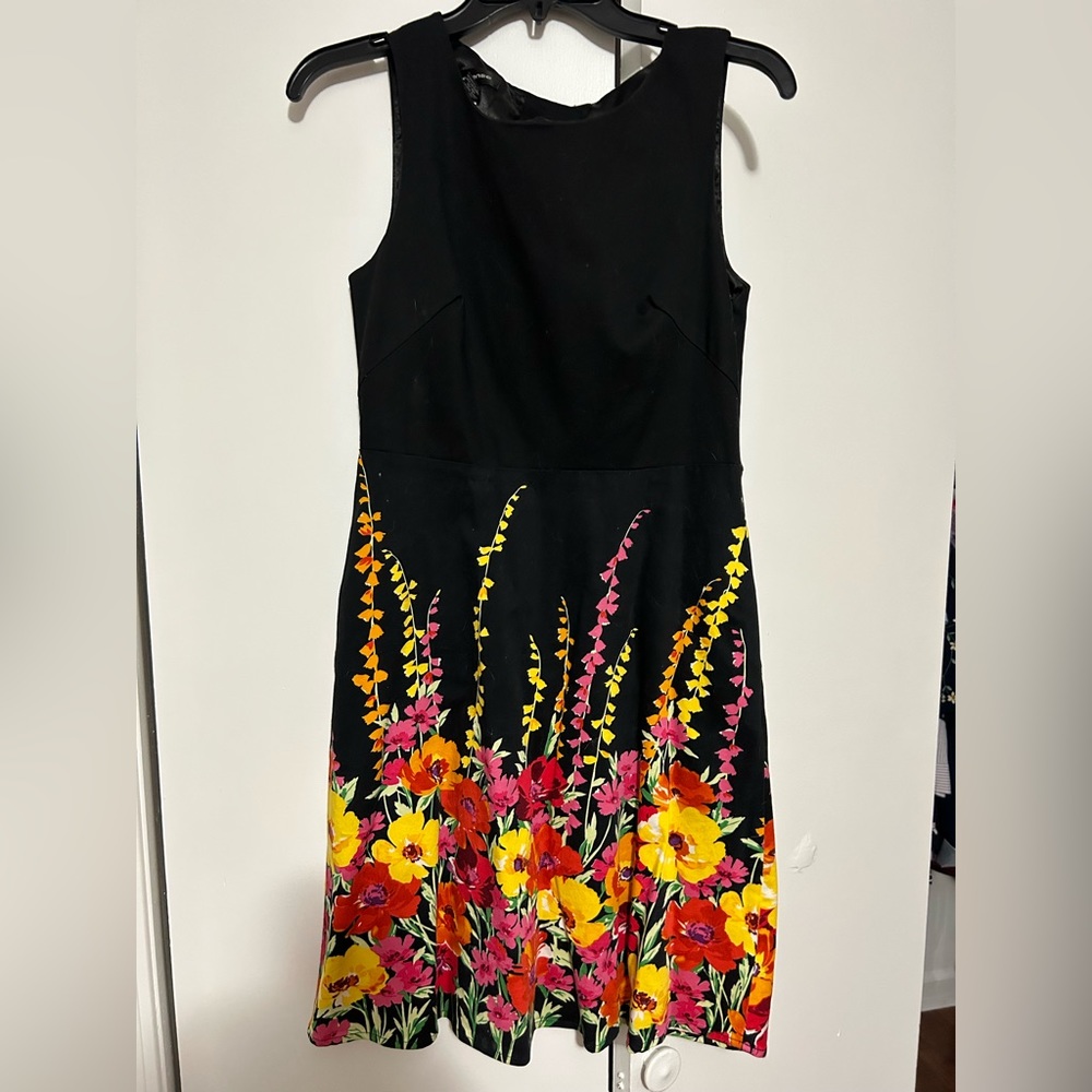 Black Dress with floral pattern